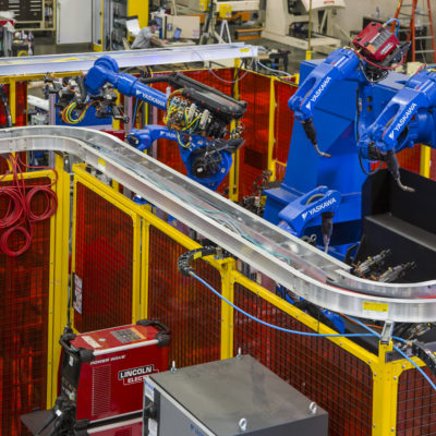 Robot Cell Built by Wayne Trail for Automotive Market