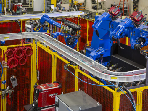 Robot Cell Built by Wayne Trail for Automotive Market